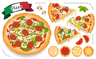 ピザ_ピース_トッピング