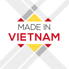 Made in Vietnam, vector illustration.