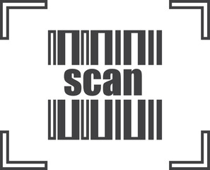 Scanning icon, technology icon black vector