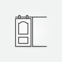 Vector Sliding Door thin line concept icon