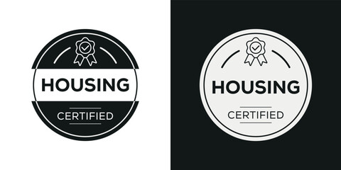 Fototapeta premium Creative (Housing) Certified badge, vector illustration.