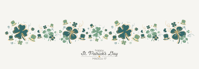Happy St. Patrick's Day banner.