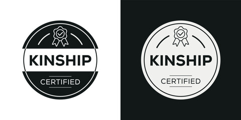 Fototapeta na wymiar Creative (Kinship) Certified badge, vector illustration.