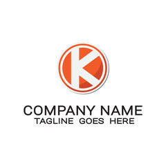 initial letter K template business logo vector.