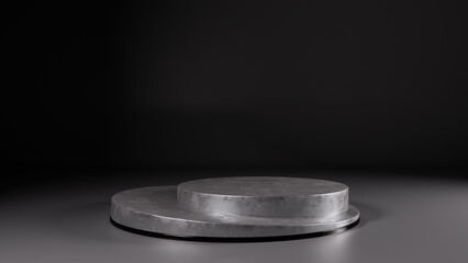 3D illustration of pedestal podium
