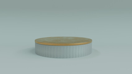 3D illustration of pedestal podium