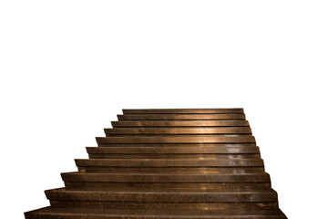 Marble staircase with stairs in PNG isolated on transparent background