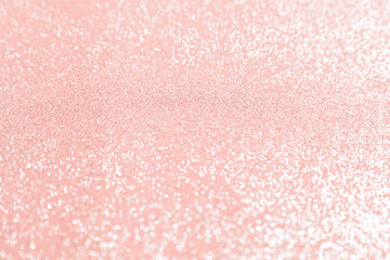 Beautiful pink shiny glitter as background, top view