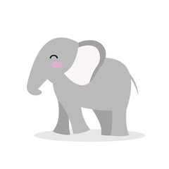 cute baby elephant on a blue background