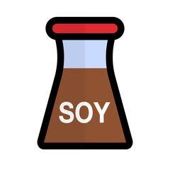 Soy Sauce Icon. Seasoning. Vector.