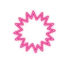 Geometric Neon Sign Shape