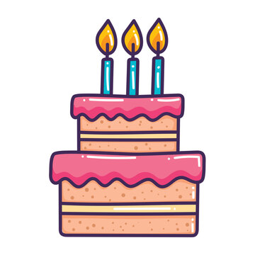 cake with three candles