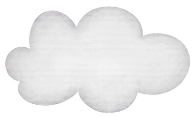 cute gray cloud cartoon watercolor illustration
