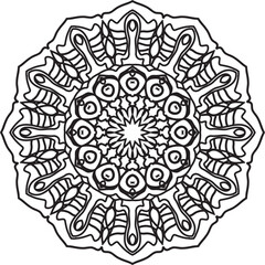 Creative Mandala design for coloring book
