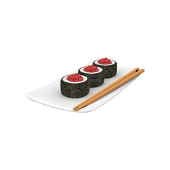 TOBIKO SUSHI 3D RENDER ISOLATED IMAGES