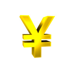 Obraz premium yen old shiny currency symbols 3d render isolated icon