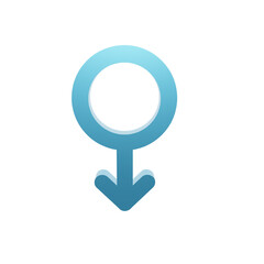 boy icon gender sign 3d render object icon illustration