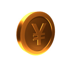 yen coin money 3d render