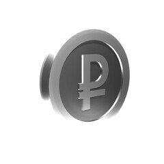 russian ruble coin money 3d render