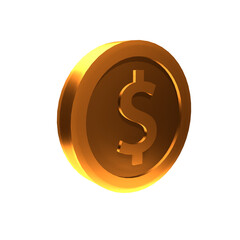 dollar coin money 3d render