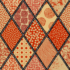 Vector ethnic tribal native pattern. Seamless art image.