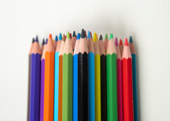 Colored Crayons Colorful Background Photo, Uskudar Istanbul, Turkey