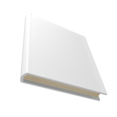 3d render white hardcover book
