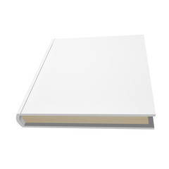 3d render white hardcover book