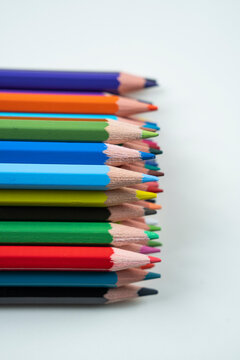 Colored Crayons Colorful Background Photo, Uskudar Istanbul, Turkey