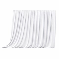 curtain isolated on white background, 3D illustration, cg render