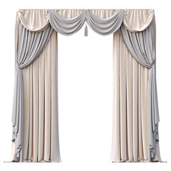 curtain isolated on a transparent background, 3D illustration, cg render