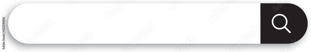 Poster Search bar with shadow on transparent background. Search engine box user interface. Vector 10 EPS.