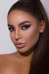 Naklejka premium close up portrait of young woman 