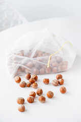 organic hazelnuts in the zero waste bag