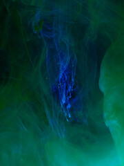 Acrylic colors and ink in water