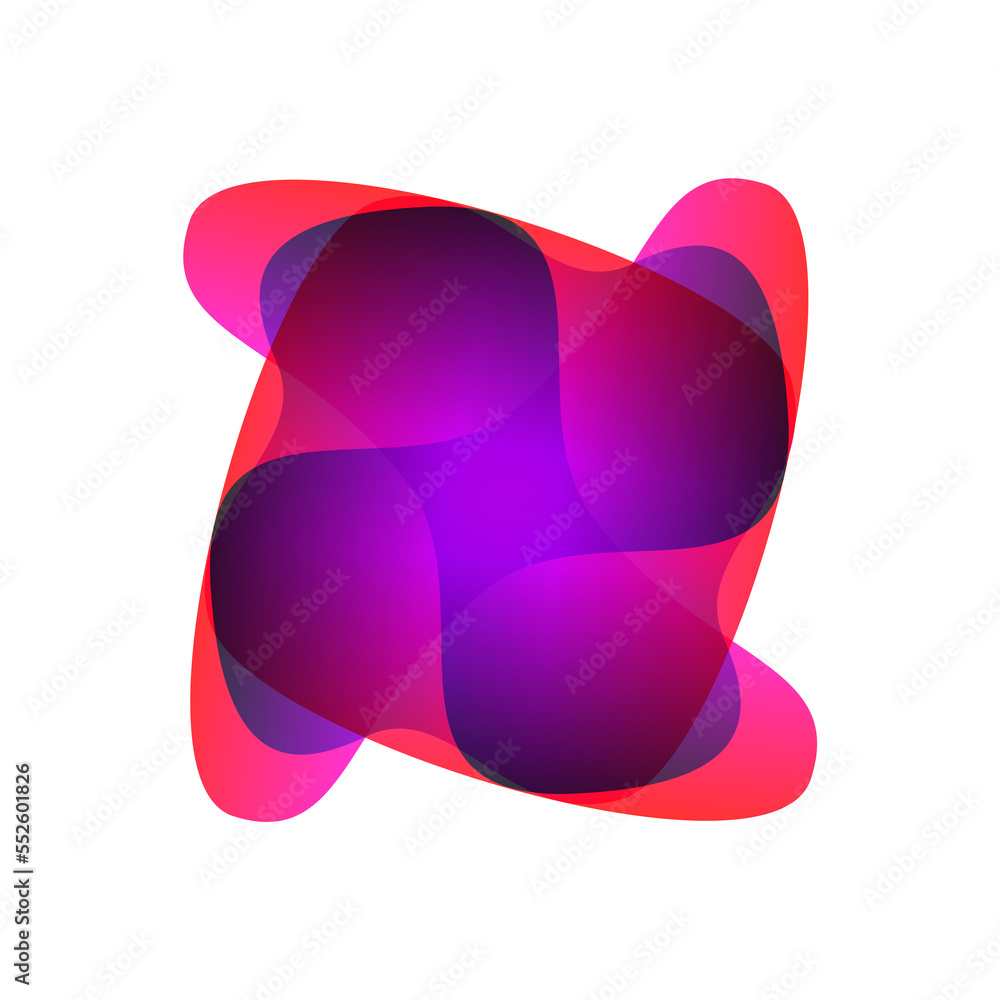 Fototapete abstract fluid symbol. blur gradient colors logo with soft transition effect. modern futuristic colo
