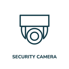 Security camera icon vector symbol. CCTV line version, outline vector