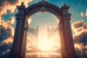 Fotobehang The gates of Heaven. Generative AI © Sunshower Shots