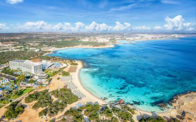 Fototapeta premium Landscape with Makronissos Beach, Ayia Napa, Cyprus