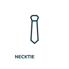 Tie icon vector symbol. Necktie line version, outline vector 