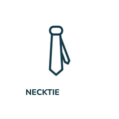 Tie icon vector symbol. Necktie line version, outline vector 