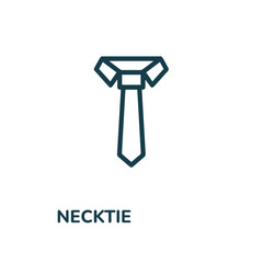 Tie icon vector symbol. Necktie line version, outline vector 