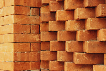 The arrangement of the bricks arranged in such a way forms a very beautiful building