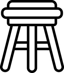 Stool Vector Icon Design Illustration