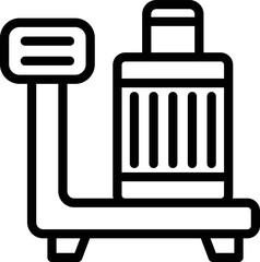 Luggage Scan Vector Icon Design Illustration