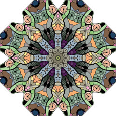 Colorful cute Mandalas. Decorative unusual round ornaments.