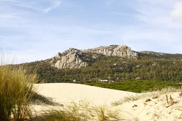 Rideaux occultants Plage de Bolonia, Tarifa, Espagne La plage naturelle et sauvage de Bolonia longue de 4 kilomètre, située dans le parc naturel El Estrecho, à une vingtaine de kilomètres au nord de Tarifa, dans la province de Cadix, en Espagne