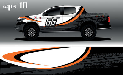 abstract background design for car wrap of 4x4 truck, rally, van, suv and other cars