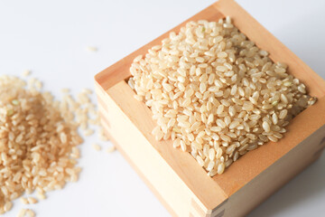 枡に入った玄米