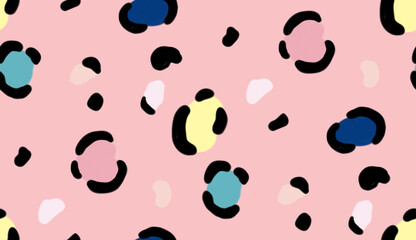 Seamless leopard skin pattern for fabric, wallpaper, wrapping paper, craft, texture and others. seamless jaguar skin , seamless cheetah skin